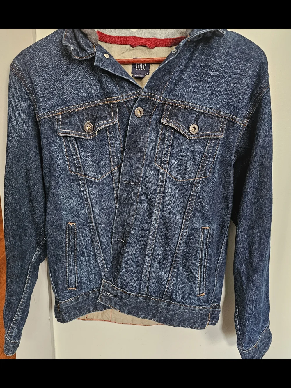 GAP Kids Hooded Denim Jacket | Blue Jean Jacket | Removable Hood